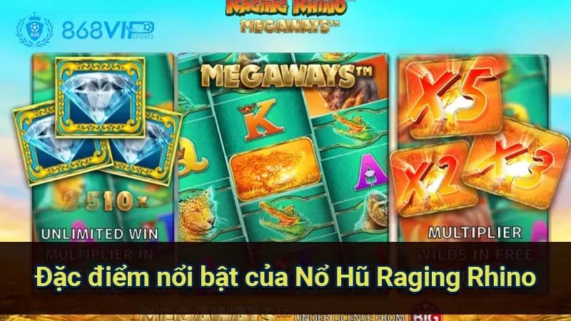 Nổ Hũ Raging Rhino - Trải Nghiệm Sự Mạo Hiểm Và Kịch Tính 3 dac-diem-noi-bat-cua-no-hu-raging-rhino